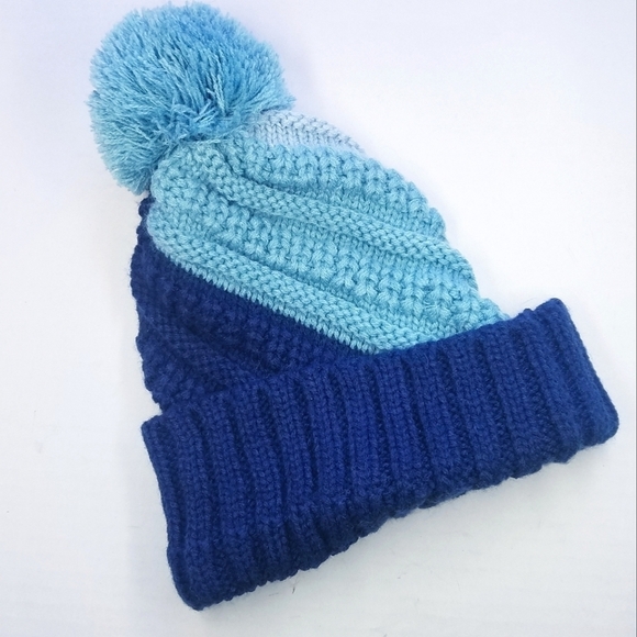NEW Vince Camuto | Two Tone Knit Beanie + Pompom - Picture 2 of 8